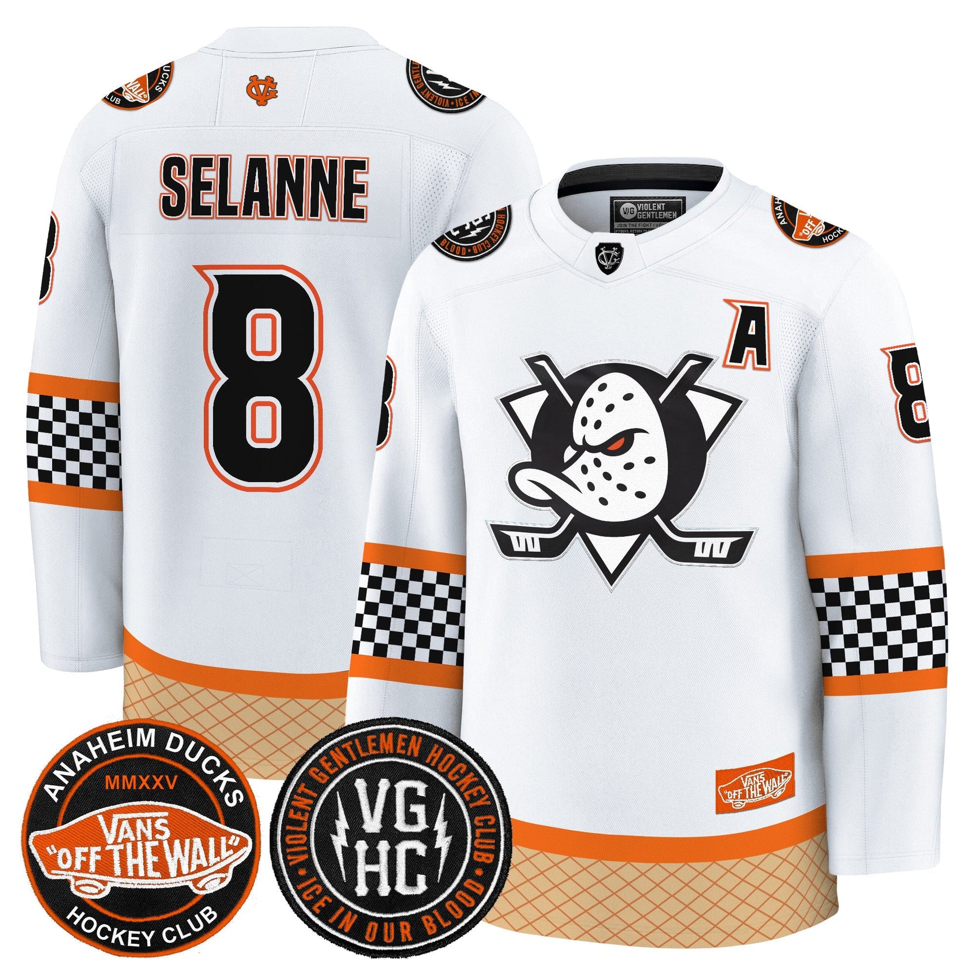 Men's Anaheim Ducks Checkerboard 2025 Premium Jersey - All Stitched