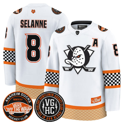 Men's Anaheim Ducks Checkerboard 2025 Premium Jersey - All Stitched