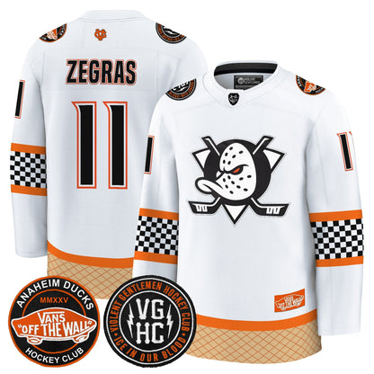 Men's Anaheim Ducks Checkerboard 2025 Premium Jersey - All Stitched