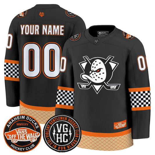 Anaheim Ducks Checkerboard 2025 Premium Custom Jersey - All Stitched