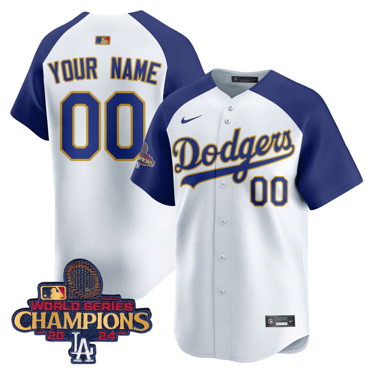 Custom Gender/Name Los Angeles Dodgers Gold 2025 Jersey - All Stitched