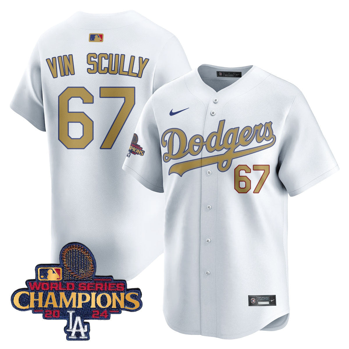 Men's Los Angeles Dodgers Gold 2025 Jersey - All Stitched