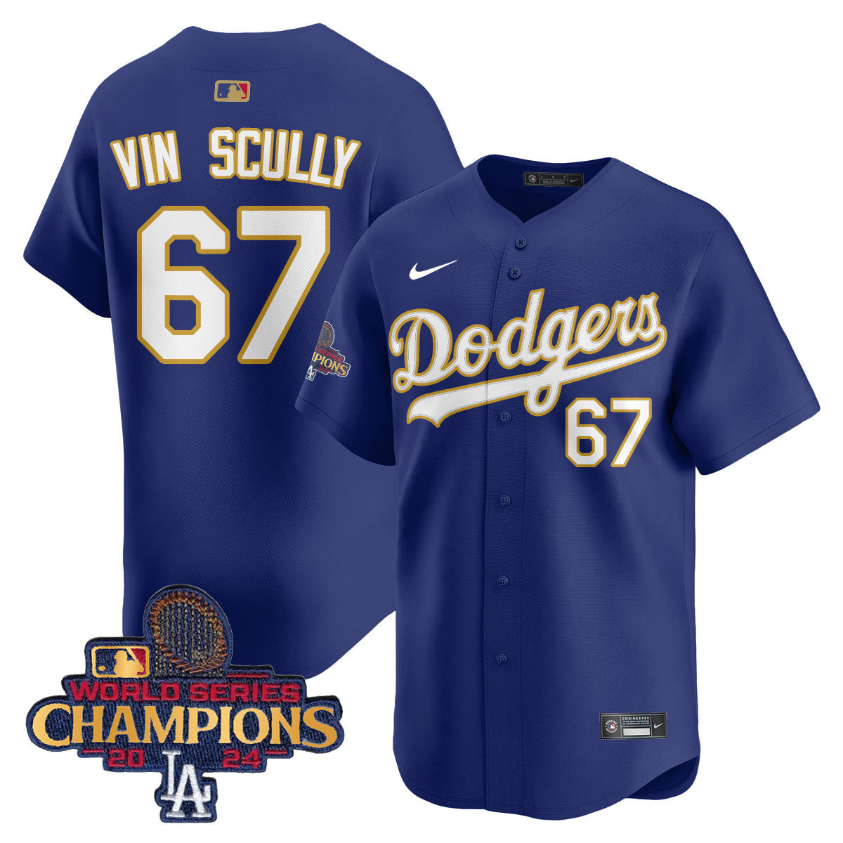 Men's Los Angeles Dodgers Gold 2025 Jersey - All Stitched