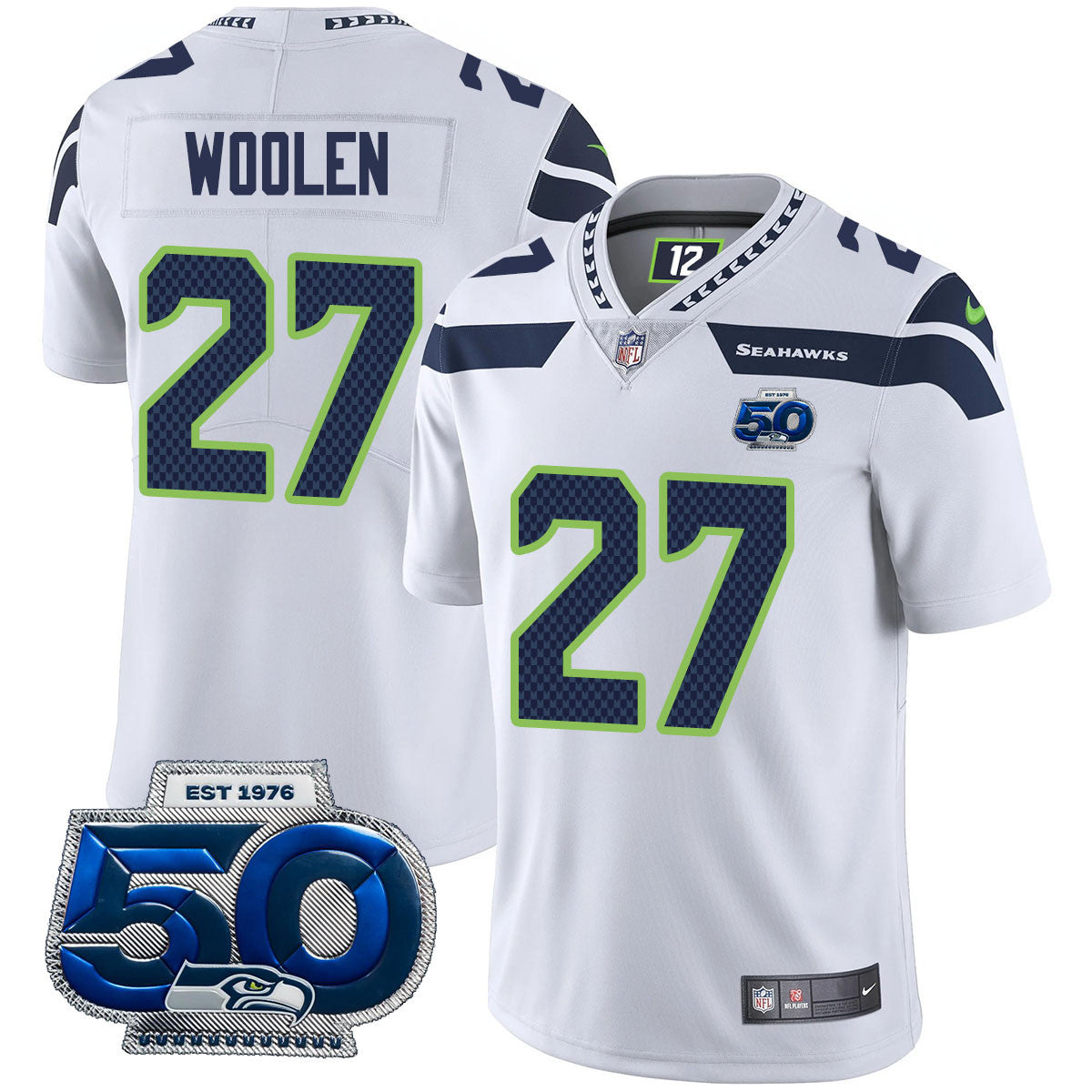 Seattle Seahawks 50th Season Vapor Limited Jersey - All Stitched