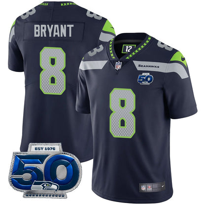 Seattle Seahawks 50th Season Vapor Limited Jersey - All Stitched
