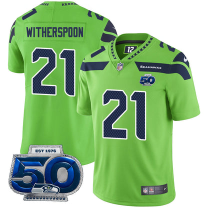 Seattle Seahawks 50th Season Vapor Limited Jersey - All Stitched