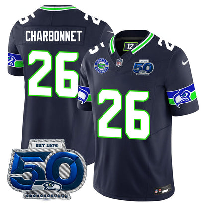 Men's Seattle Seahawks 50th Season Vapor Limited Jersey - All Stitched