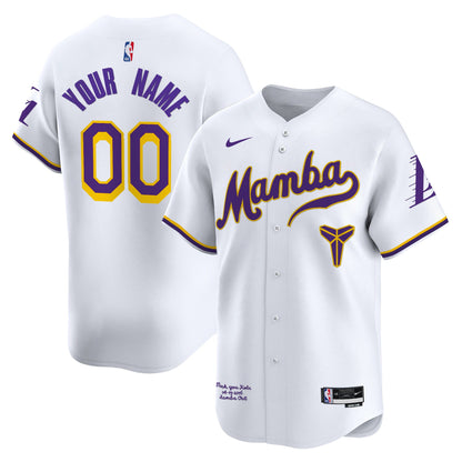 Los Angeles Lakers Kobe Bryant Mamba Vapor Baseball Custom Jersey - All Stitched