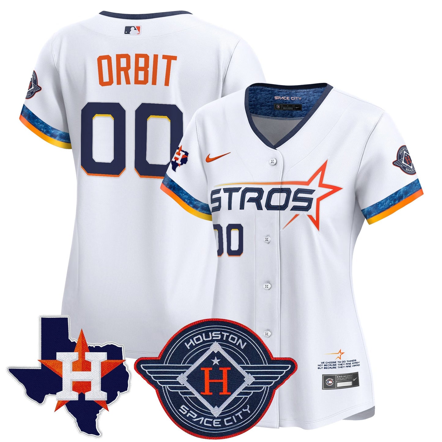 Women's Houston Astros 2025 City Connect Texas Patch Vapor Premier Limited Jersey - All Stitched