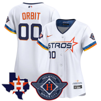 Women's Houston Astros 2025 City Connect Texas Patch Vapor Premier Limited Jersey - All Stitched