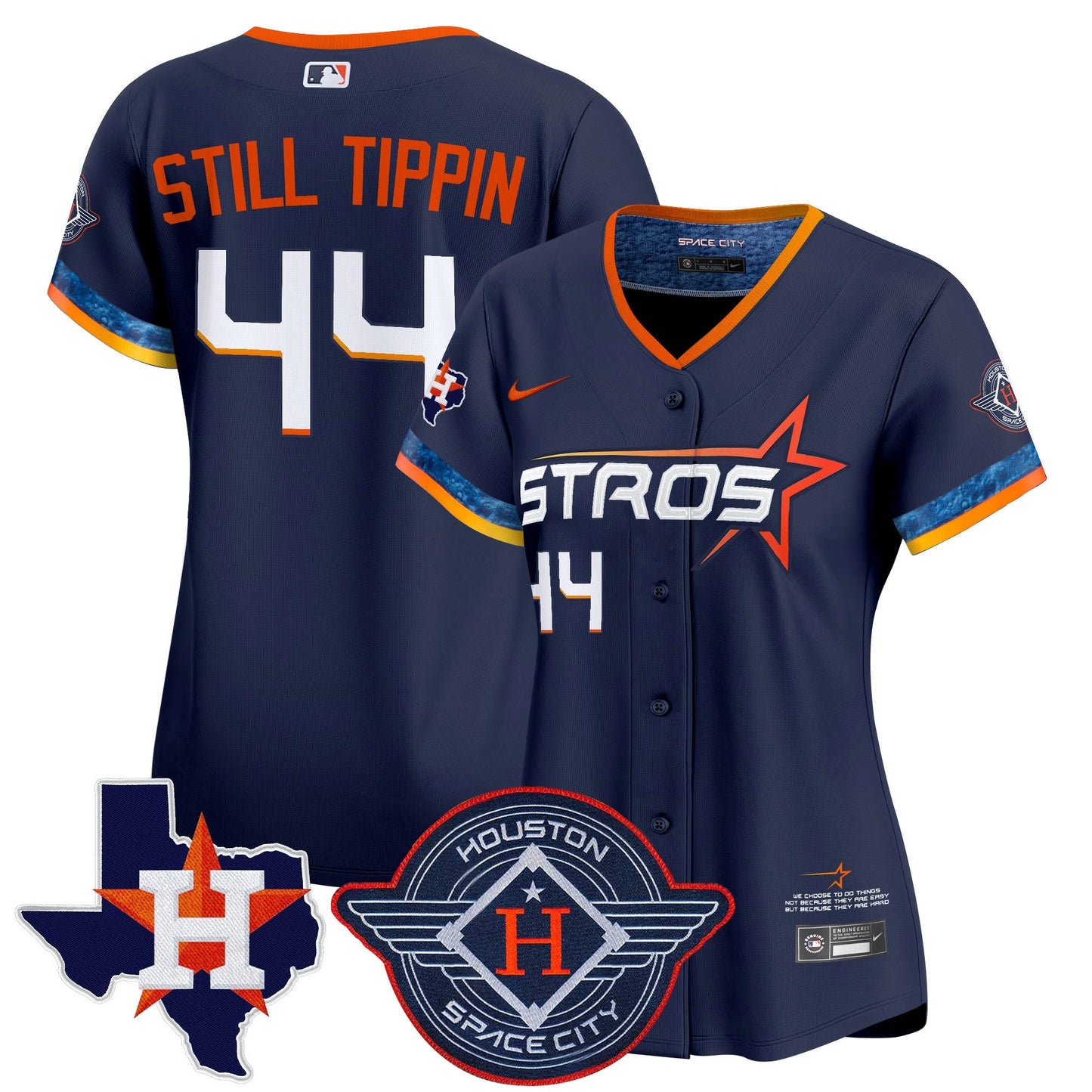 Women's Houston Astros 2025 City Connect Texas Patch Vapor Premier Limited Jersey - All Stitched