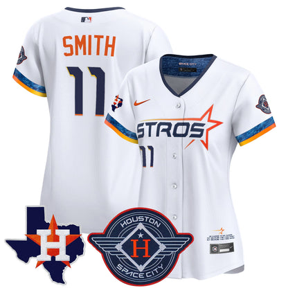 Women's Houston Astros 2025 City Connect Texas Patch Vapor Premier Limited Jersey - All Stitched