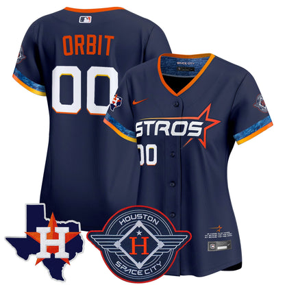 Women's Houston Astros 2025 City Connect Texas Patch Vapor Premier Limited Jersey - All Stitched