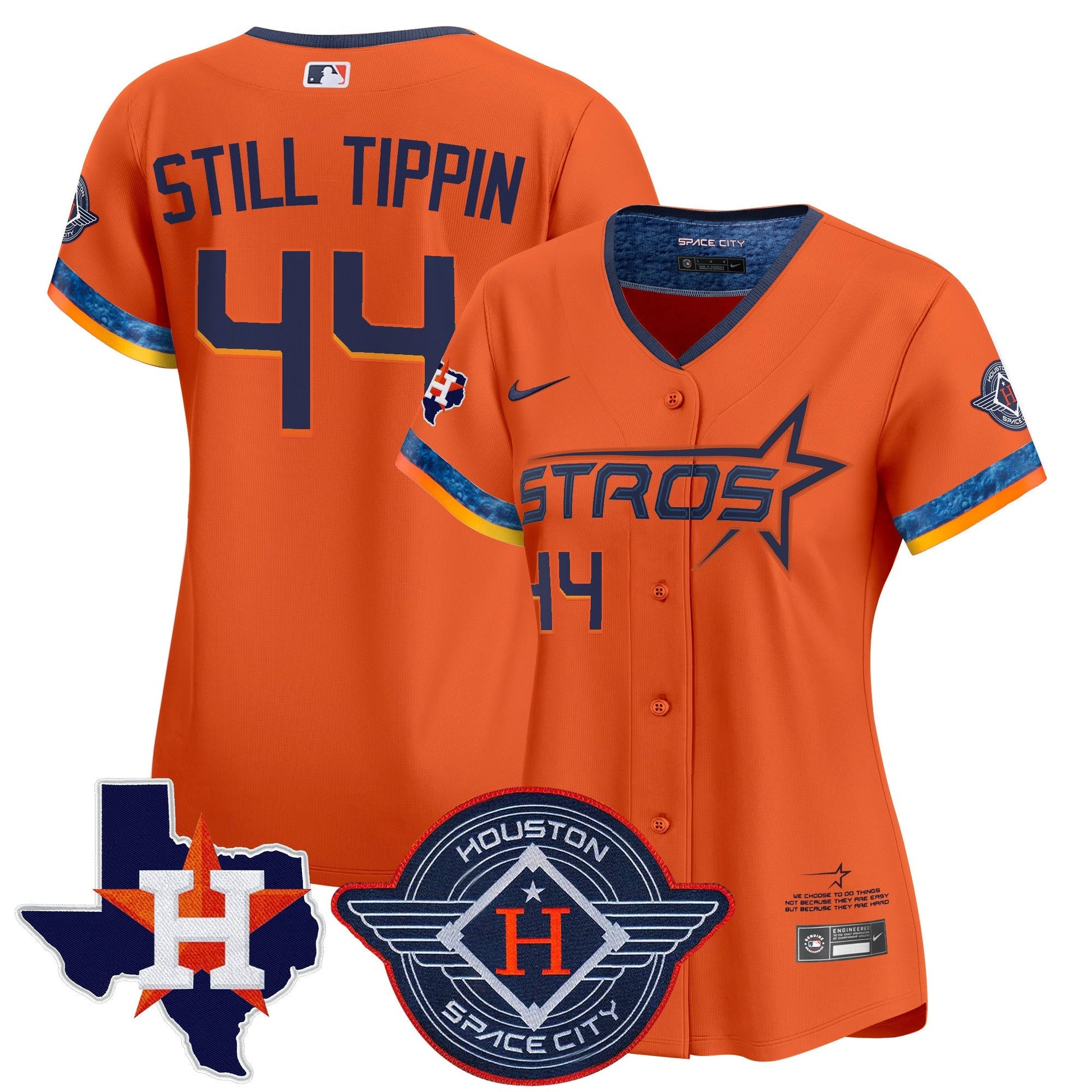 Women's Houston Astros 2025 City Connect Texas Patch Vapor Premier Limited Jersey - All Stitched