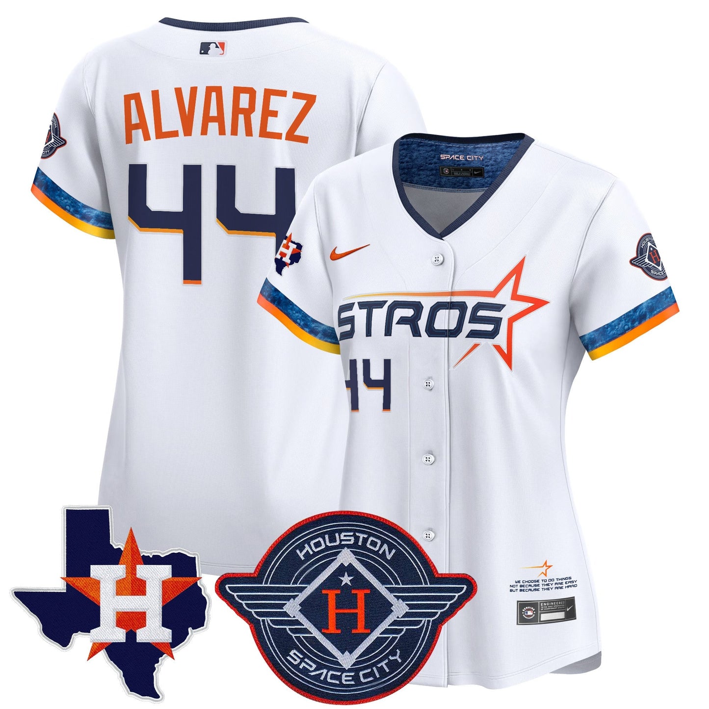 Women's Houston Astros 2025 City Connect Texas Patch Vapor Premier Limited Jersey - All Stitched