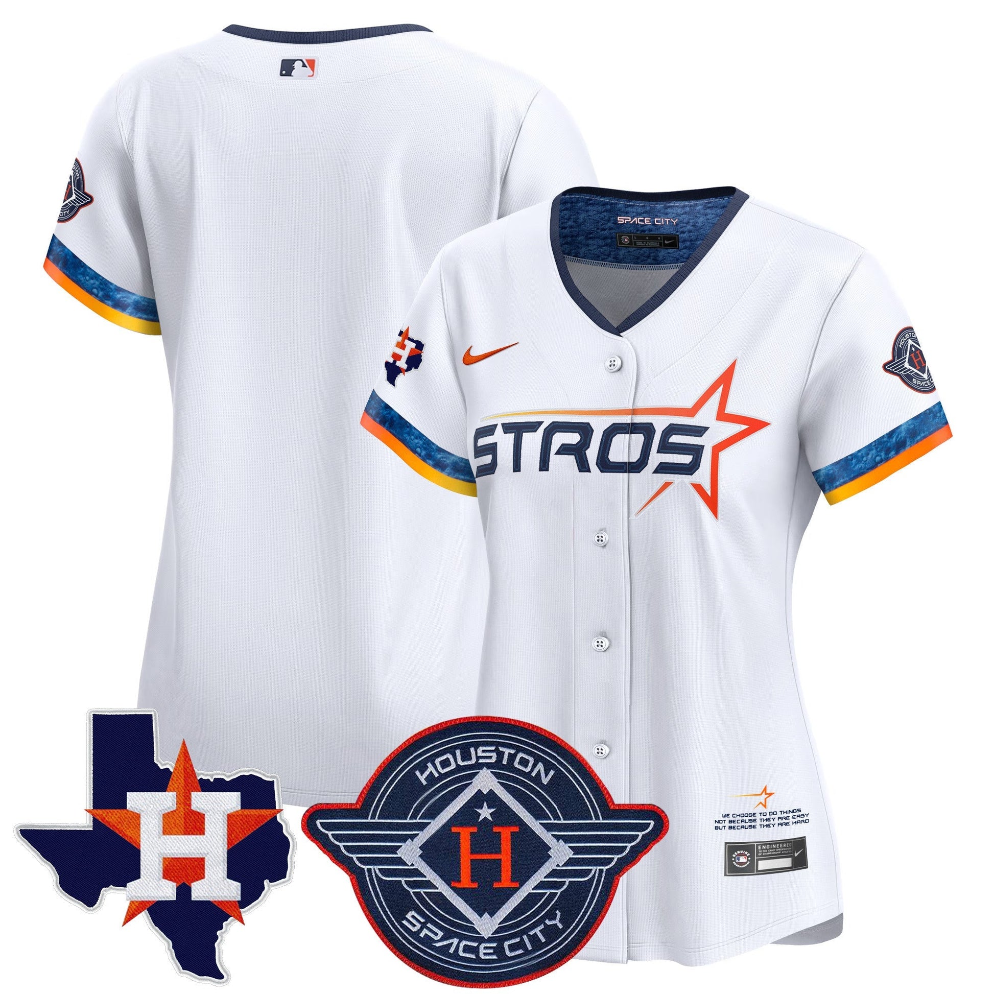 Women's Houston Astros 2025 City Connect Texas Patch Vapor Premier Limited Jersey - All Stitched