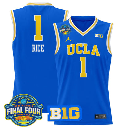 Men's Size - UCLA Bruins 2025 Big Ten Women's Final Four Patch Lightweight Basketball Jersey - All Stitched