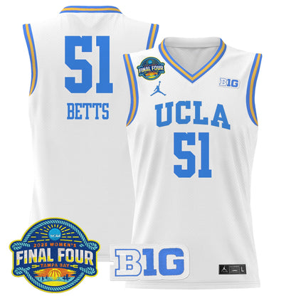 Men's Size - UCLA Bruins 2025 Big Ten Women's Final Four Patch Lightweight Basketball Jersey - All Stitched