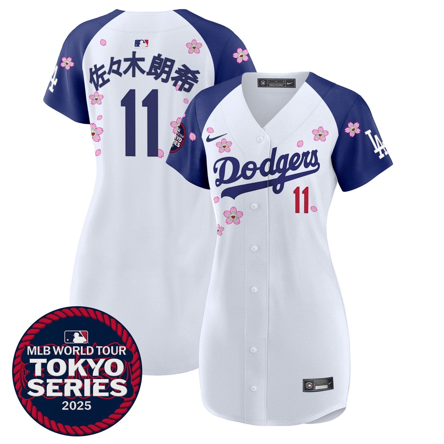 Women's Dodgers Tokyo Series 2025 Baseball Dress - Stitched