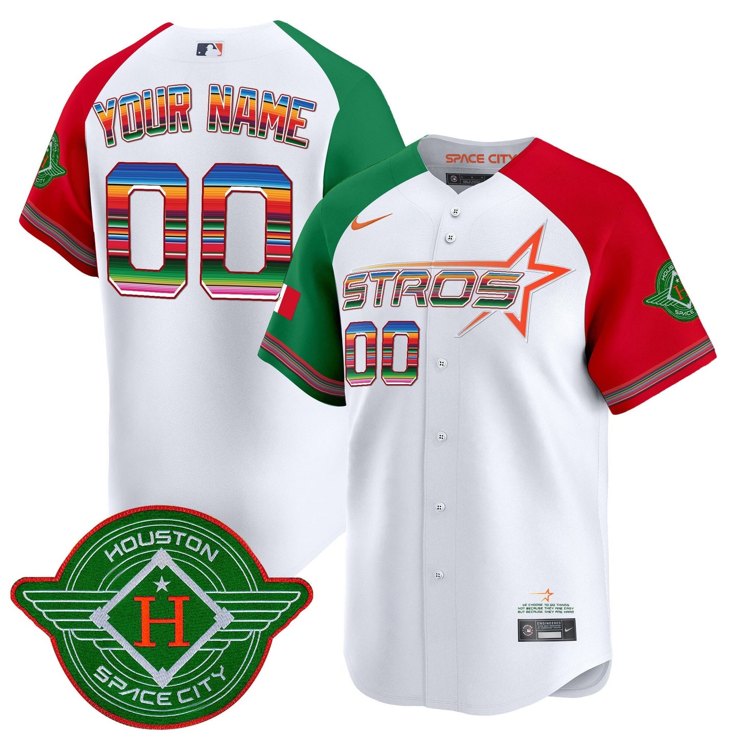 Astros 2025 City Connect Mexico Vapor Premier Limited Custom Jersey - All Stitched