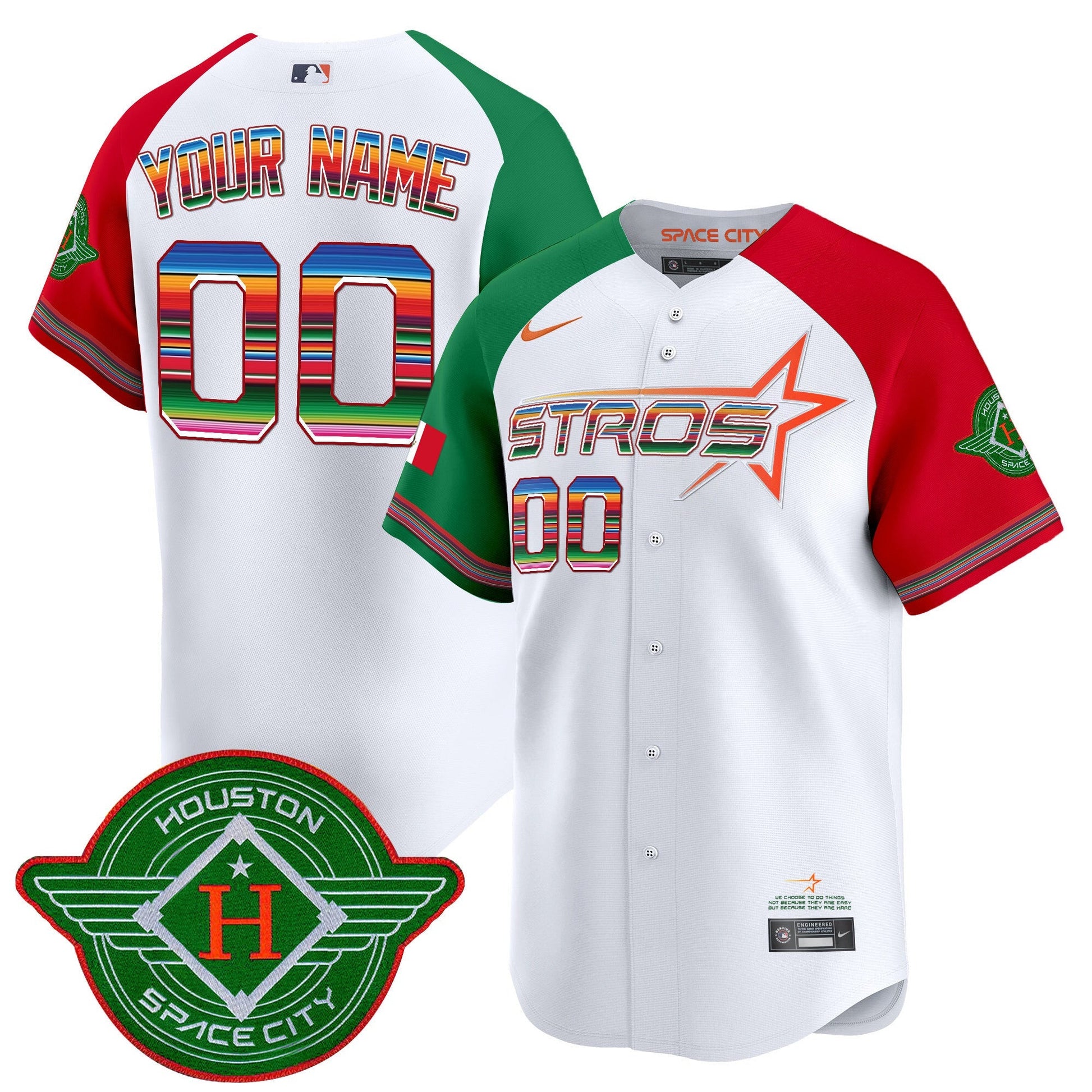 Astros 2025 City Connect Mexico Vapor Premier Limited Custom Jersey - All Stitched