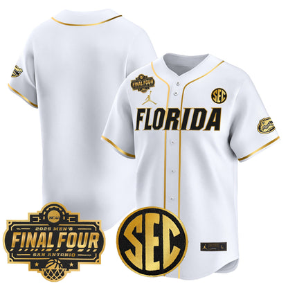 Men's Florida Gators 2025 Final Four Patch Vapor Baseball Jersey - All Stitched