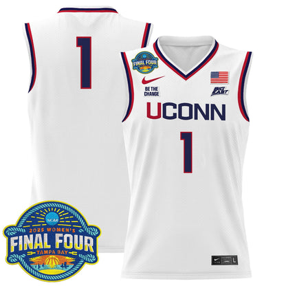 Men's Size - UConn Huskies 2025 Big Eat Women's Final Four Patch Lightweight Basketball Jersey - All Stitched