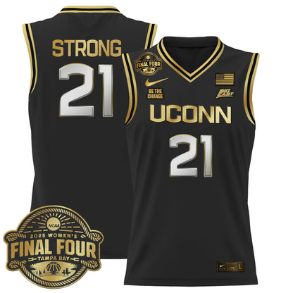 Men's Size - UConn Huskies 2025 Big Eat Women's Final Four Patch Lightweight Basketball Jersey - All Stitched