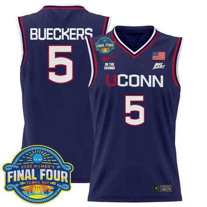 Men's Size - UConn Huskies 2025 Big Eat Women's Final Four Patch Lightweight Basketball Jersey - All Stitched