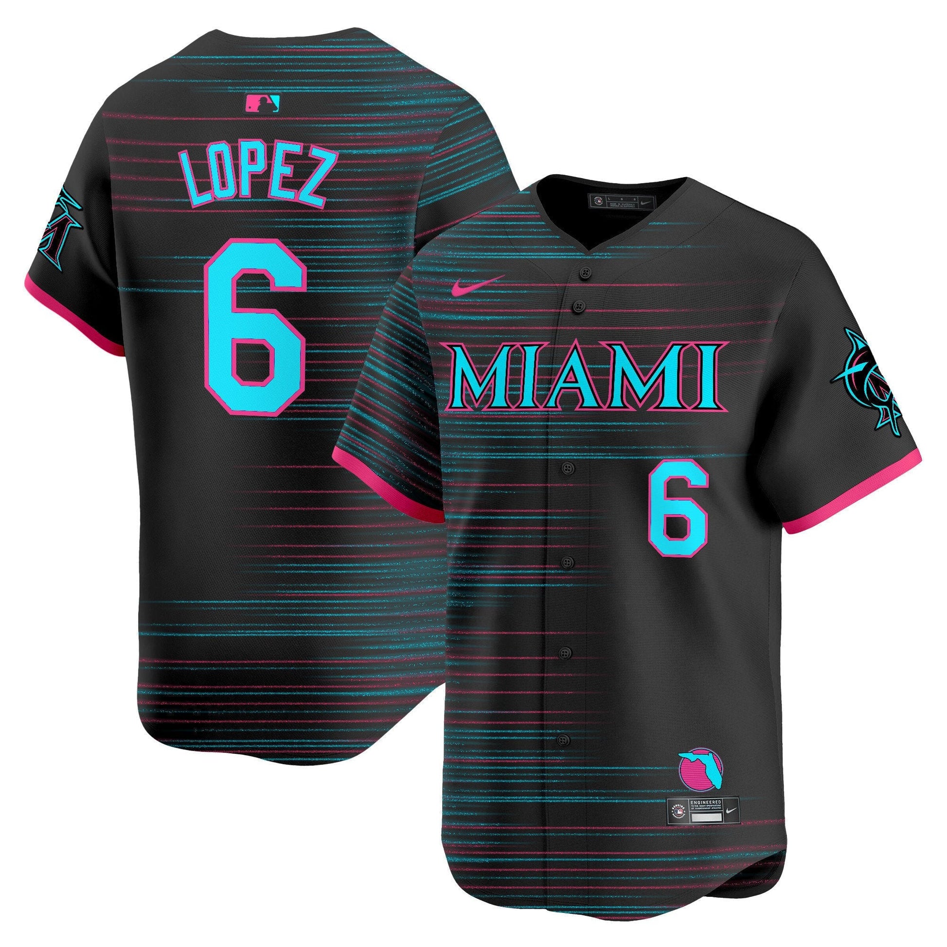 Miami Marlins 2025 City Connect Vapor Premier Limited Jersey - All Stitched