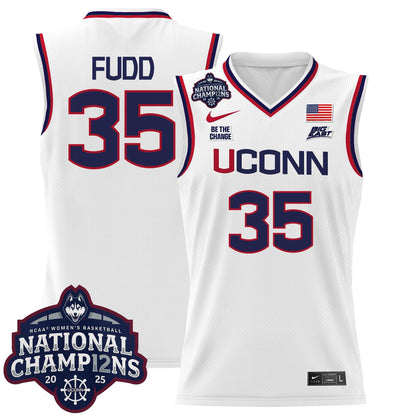 Men's Size - UConn Huskies 2025 Women's National Champions Patch Lightweight Basketball Jersey - All Stitched