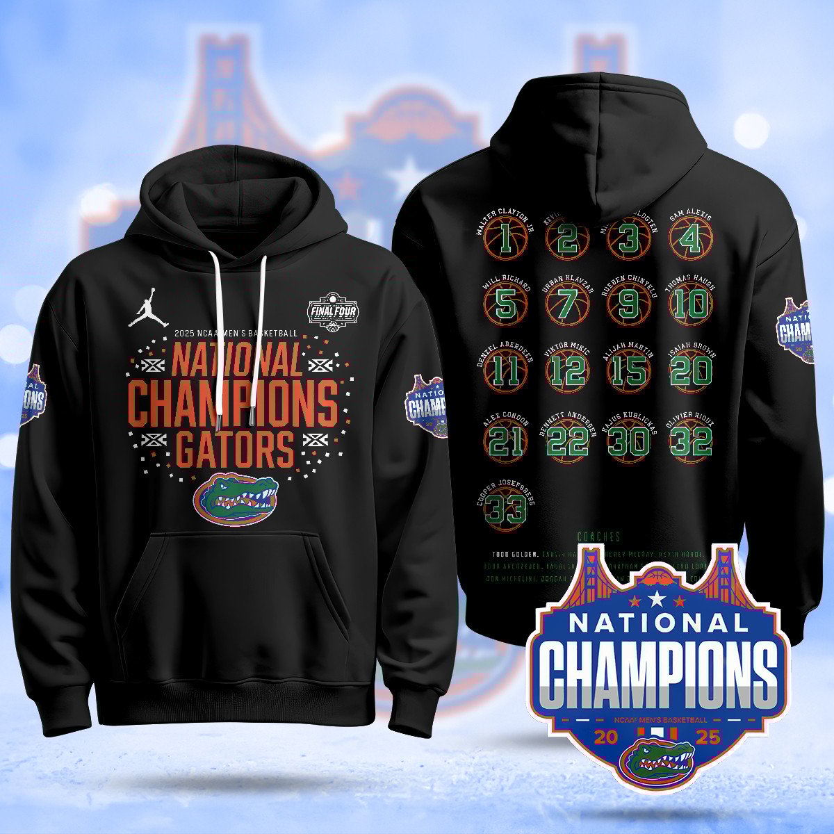 Florida Gators 2025 National Champions Basketball Hoodie N2 - Printed