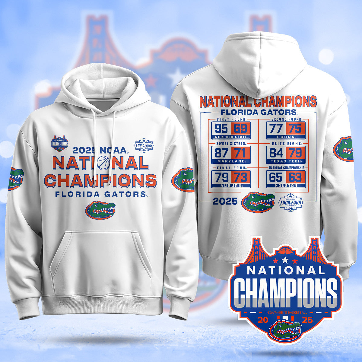 Florida Gators 2025 National Champions Basketball Hoodie - Printed