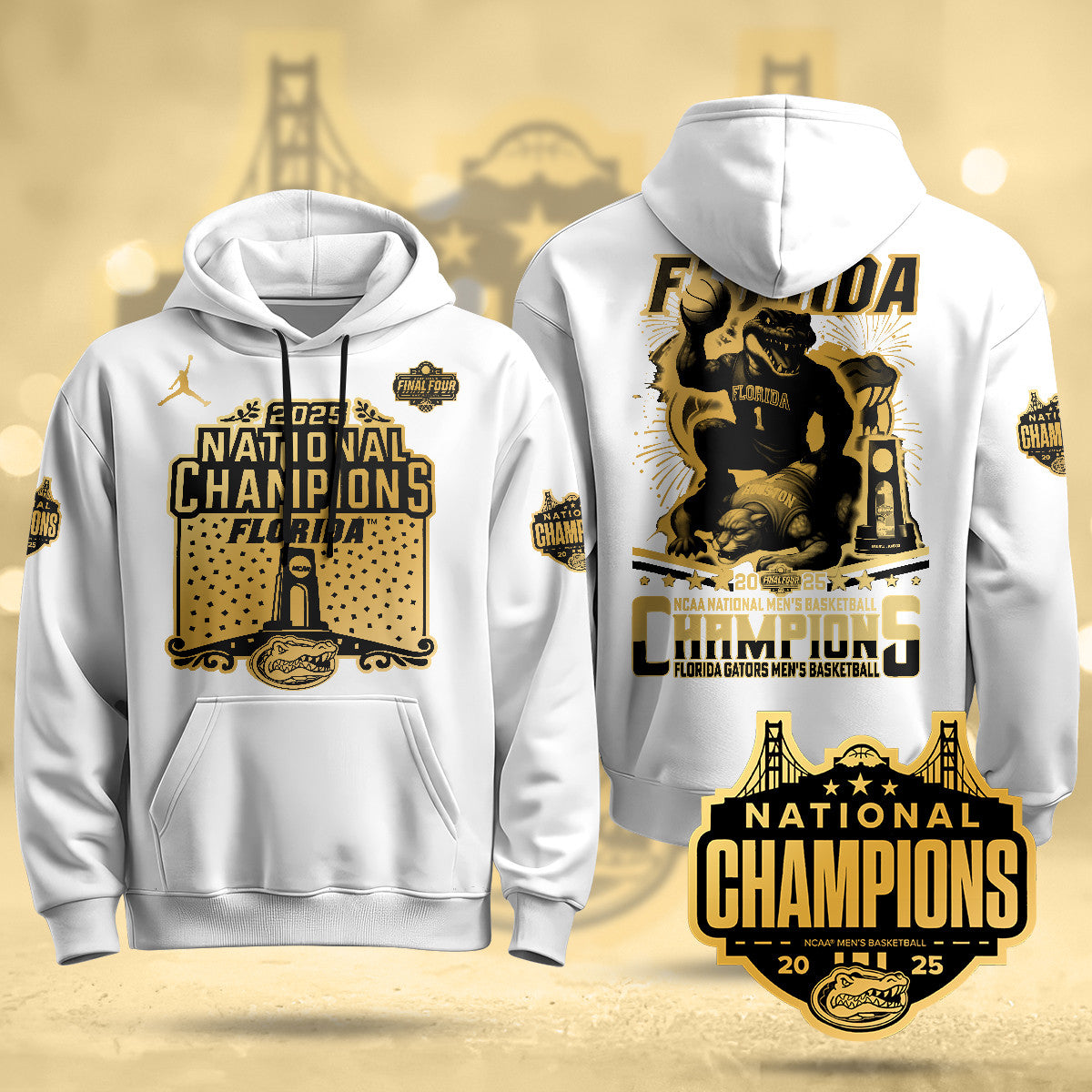 Florida Gators 2025 National Champions Basketball Hoodie N3 - Printed
