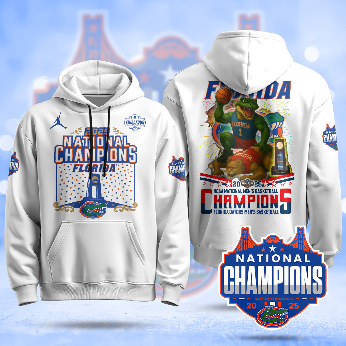 Florida Gators 2025 National Champions Basketball Hoodie N3 - Printed