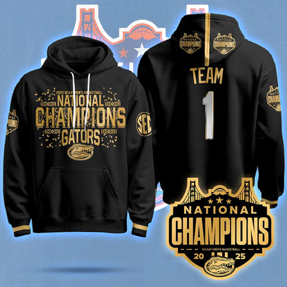 Florida Gators 2025 National Champions Basketball Hoodie N5 - Printed