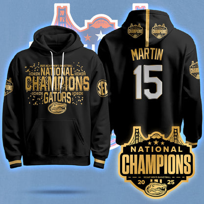 Florida Gators 2025 National Champions Basketball Hoodie N5 - Printed