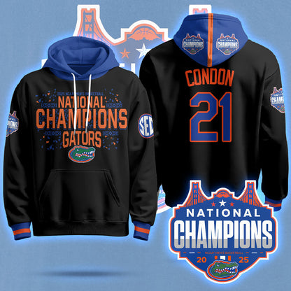 Florida Gators 2025 National Champions Basketball Hoodie N5 - Printed