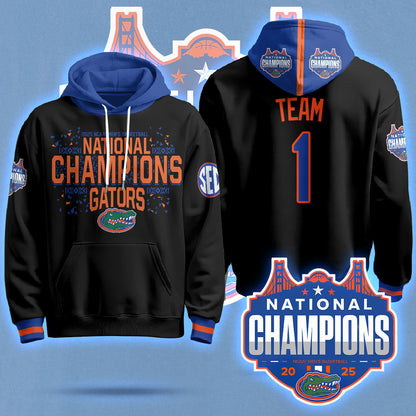 Florida Gators 2025 National Champions Basketball Hoodie N5 - Printed