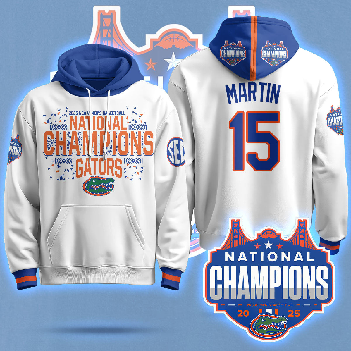 Florida Gators 2025 National Champions Basketball Hoodie N5 - Printed