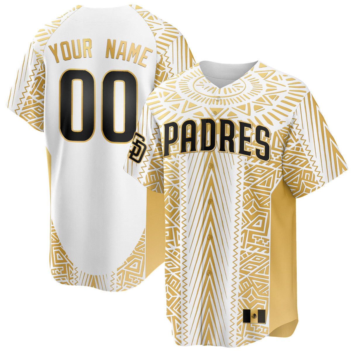 Custom Gender/Name San Diego Padres Mexican Heritage Jersey - All Stitched