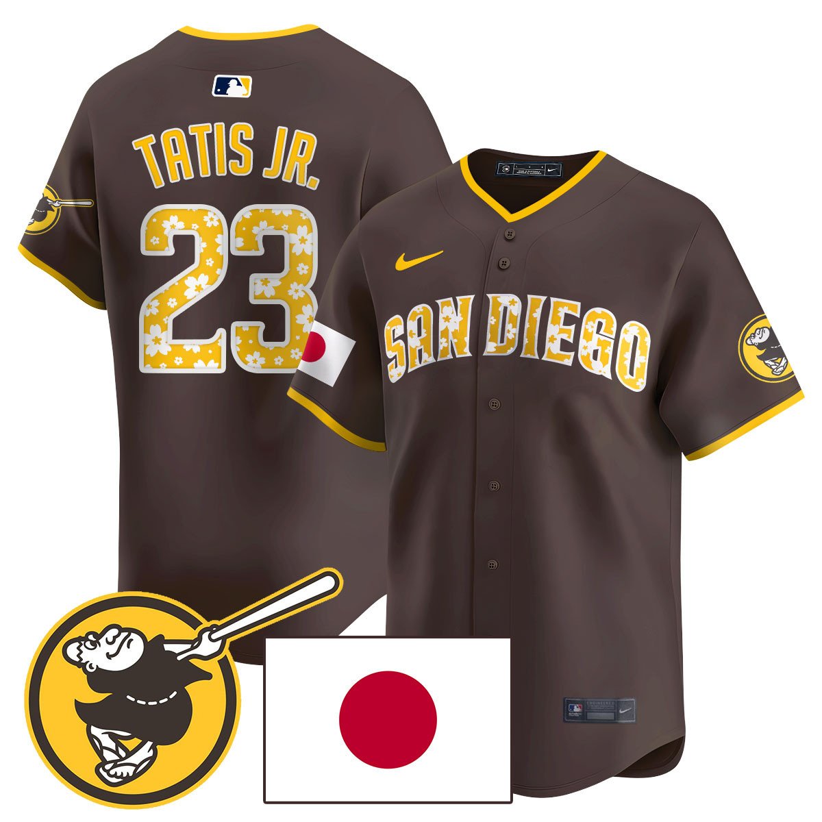 Men's San Diego Padres Japanese Heritage Jersey - All Stitched