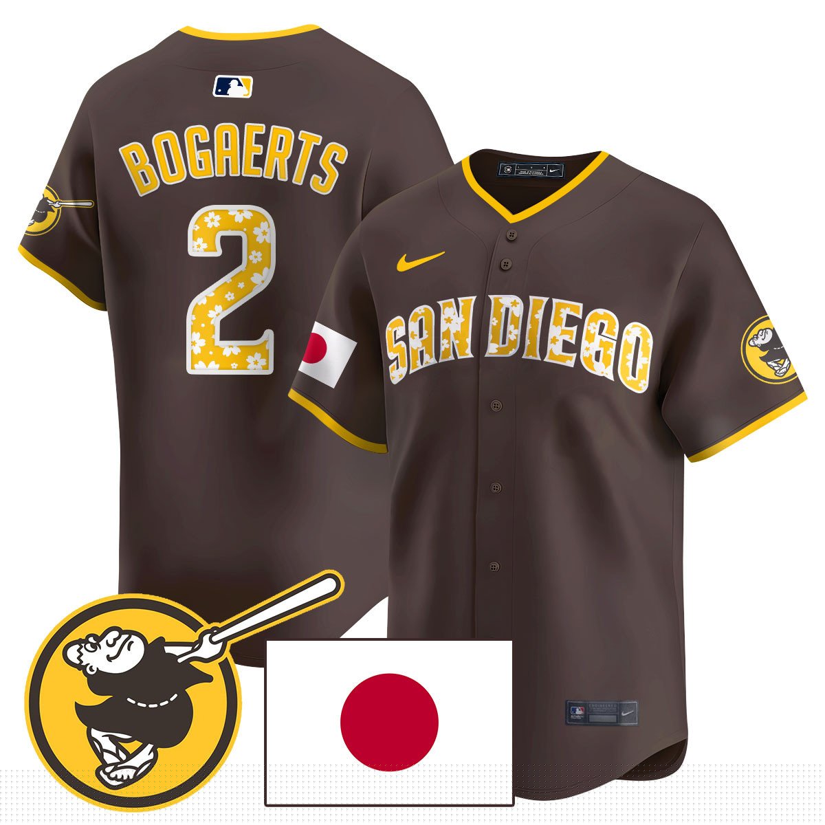 Men's San Diego Padres Japanese Heritage Jersey - All Stitched
