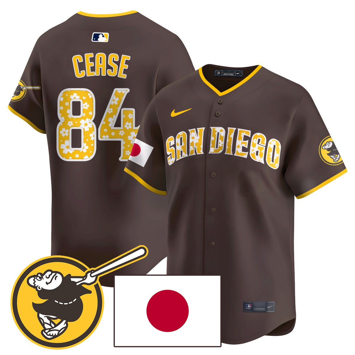 Men's San Diego Padres Japanese Heritage Jersey - All Stitched