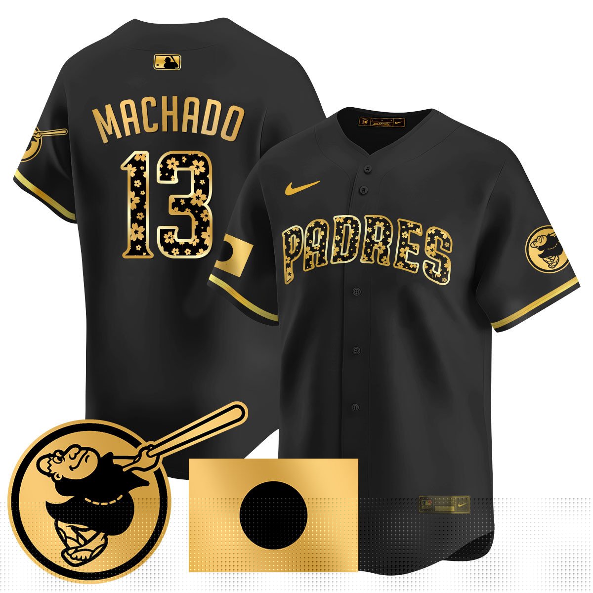 Men's San Diego Padres Japanese Heritage Jersey - All Stitched
