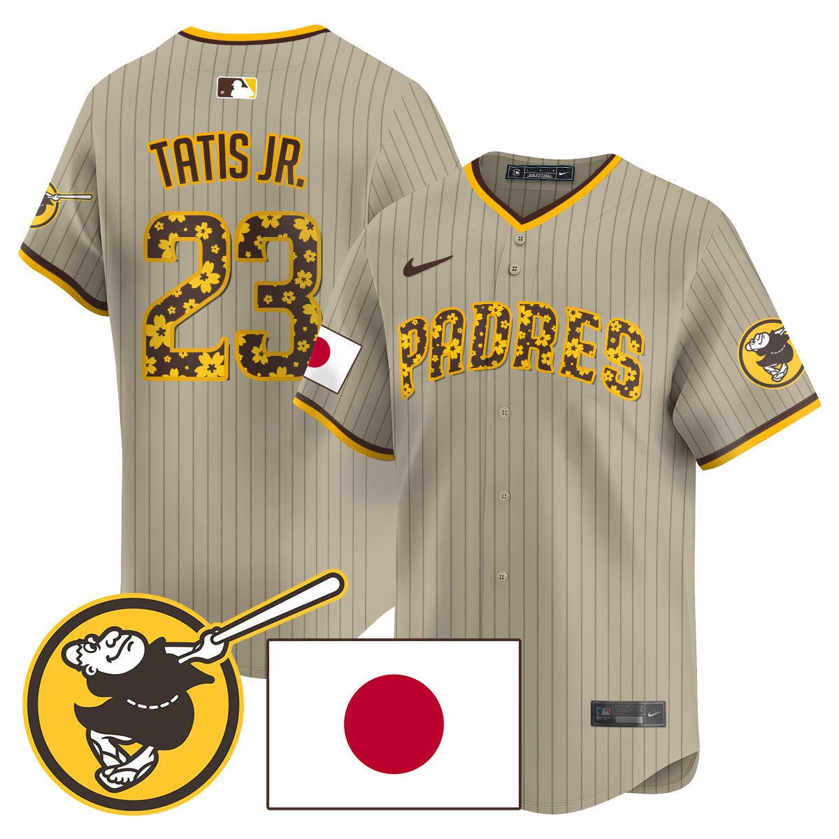Men's San Diego Padres Japanese Heritage Jersey - All Stitched