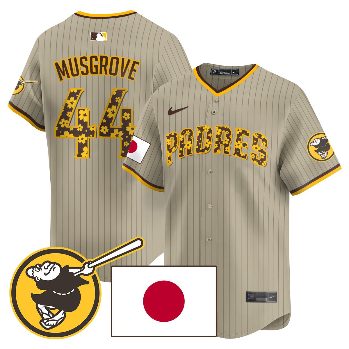 Men's San Diego Padres Japanese Heritage Jersey - All Stitched