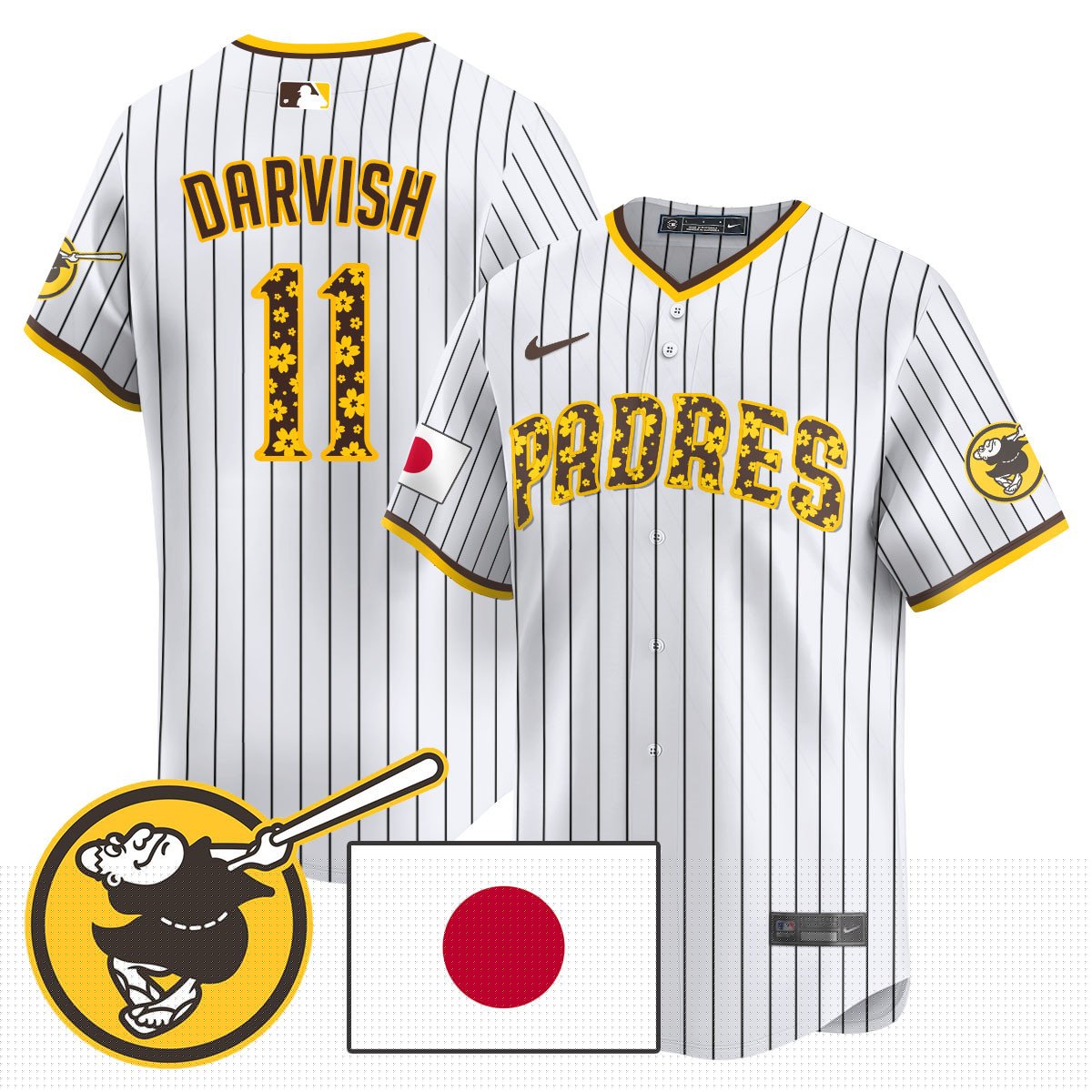 Men's San Diego Padres Japanese Heritage Jersey - All Stitched