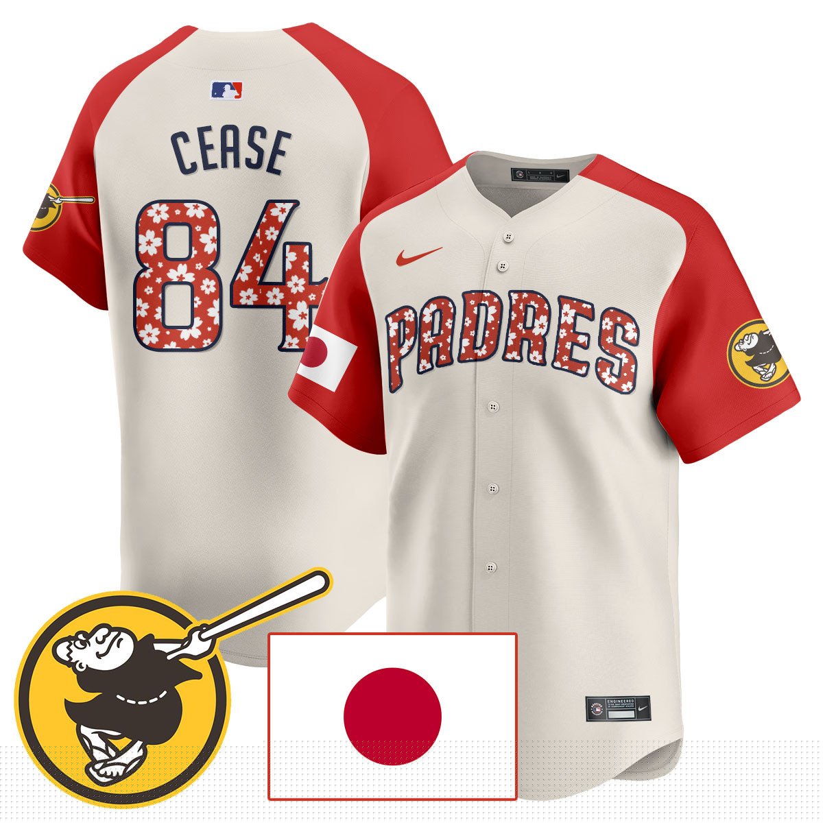Men's San Diego Padres Japanese Heritage Jersey - All Stitched