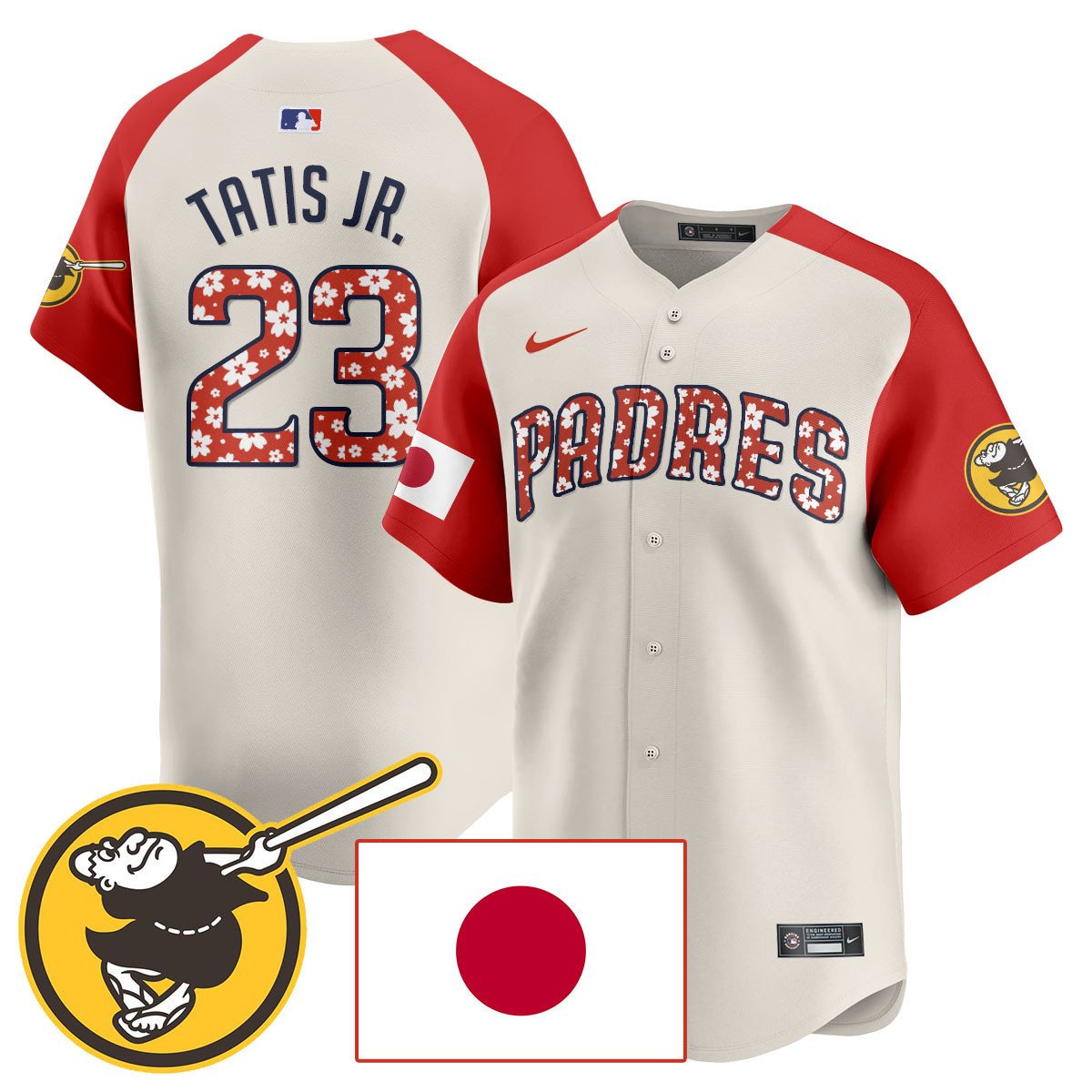 Men's San Diego Padres Japanese Heritage Jersey - All Stitched